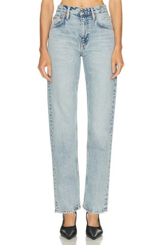 RE/DONE Blondie Straight Jeans in Blue | FWRD 