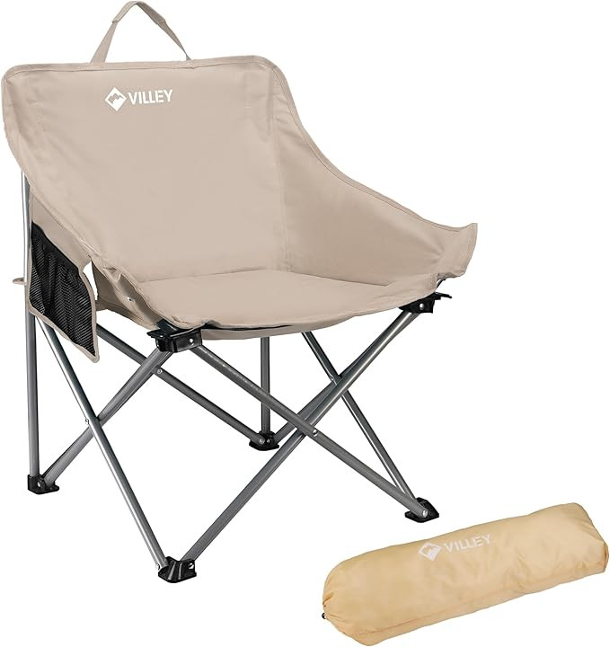 VILLEY Camping Chair Beach Folding Chair, Outdoor Lawn Portable Lightweight Chair, Foldable Chair... | Amazon (US)