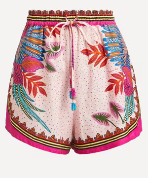 Pink Macaw Scarf Shorts | Liberty London (US)