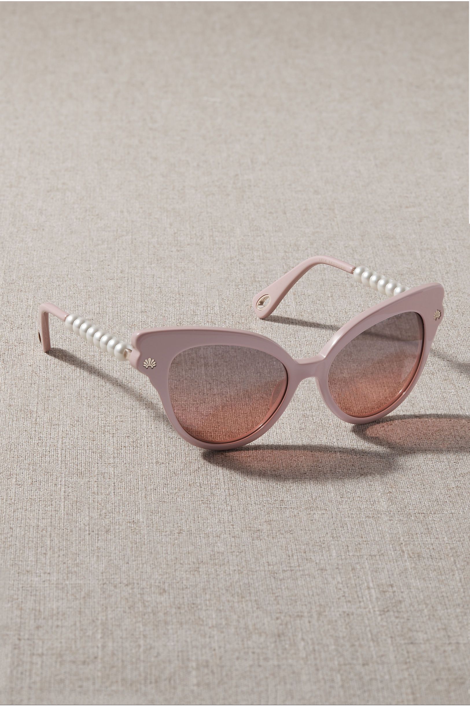 BHLDN's Lele Sadoughi Lele Sadoughi Blush Chelsea Sunglasses in Pink | BHLDN