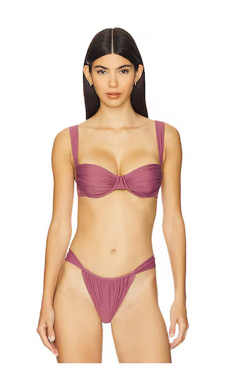 Belle Anna Oracle Bikini Top in Mauve. - size S | Revolve Clothing (Global)