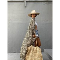 Ks89/Sexy Leopard Print Kimono, Vacation Look, Loose Fit Robe, Beach Cover Up, Swim Up, Home Dress | Etsy (US)