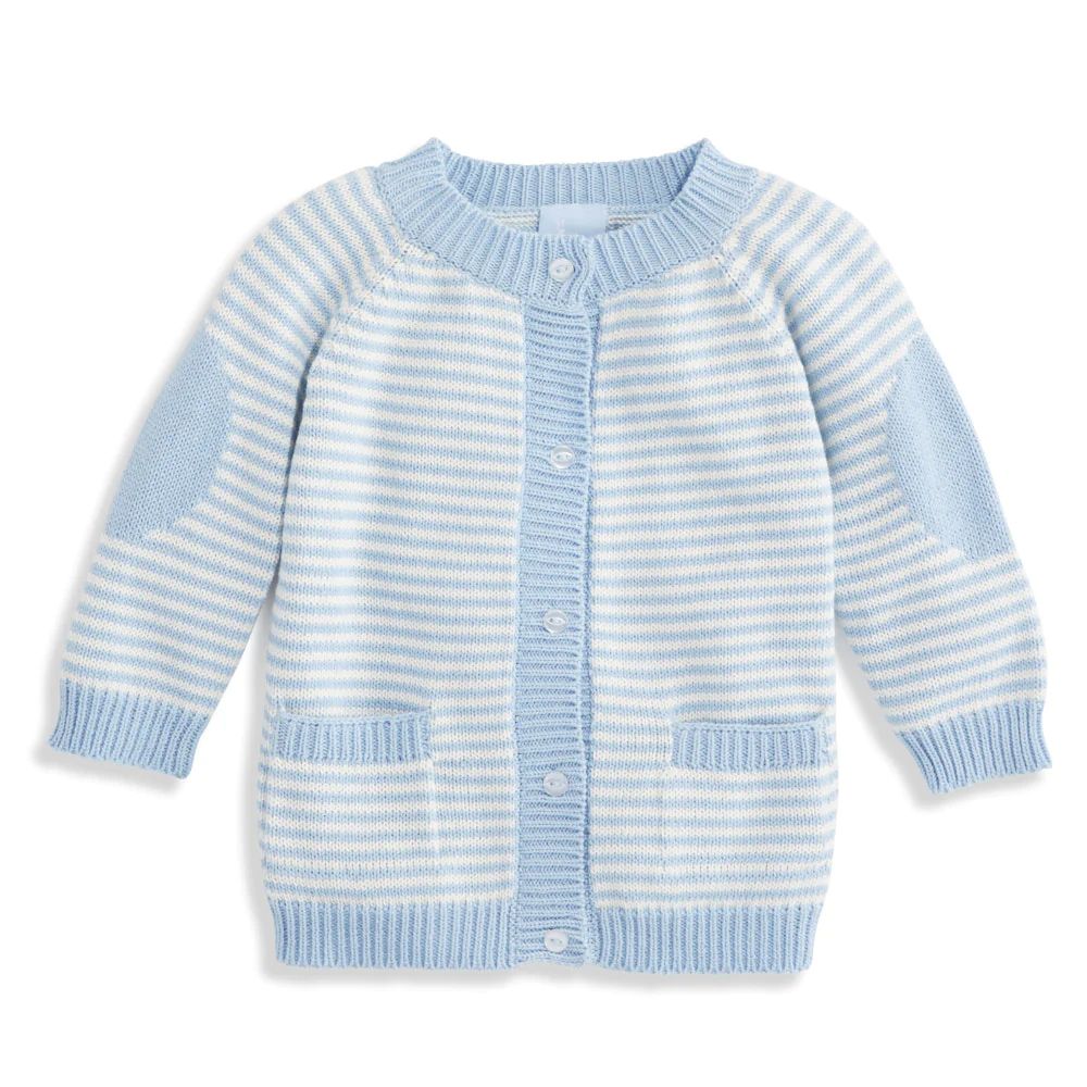 Striped Elbow Patch Cardigan | bella bliss 