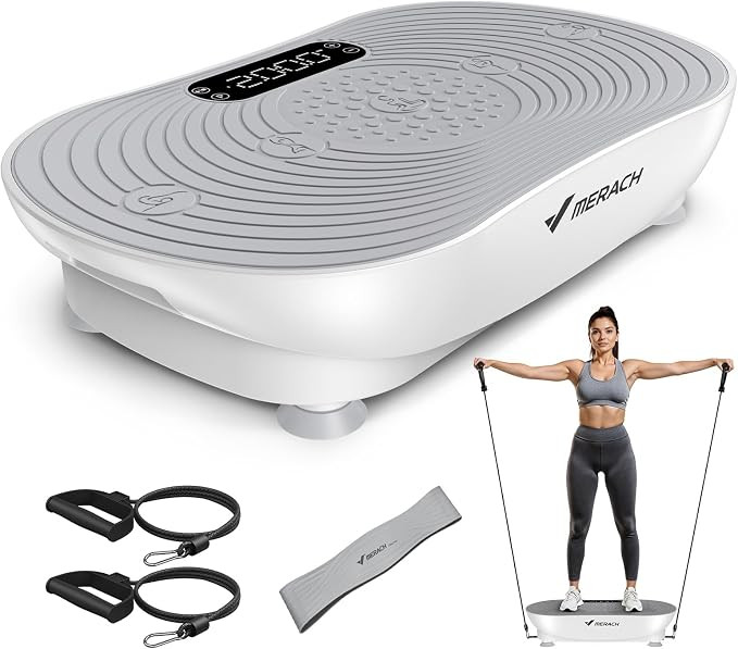 MERACH Vibration Plate Exercise Machine, Vibrating Platform for Lymphatic Drainage Weight Loss Mu... | Amazon (US)