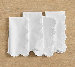 Eyelet Border Cotton Napkins - Set of 4 | Pottery Barn (US)