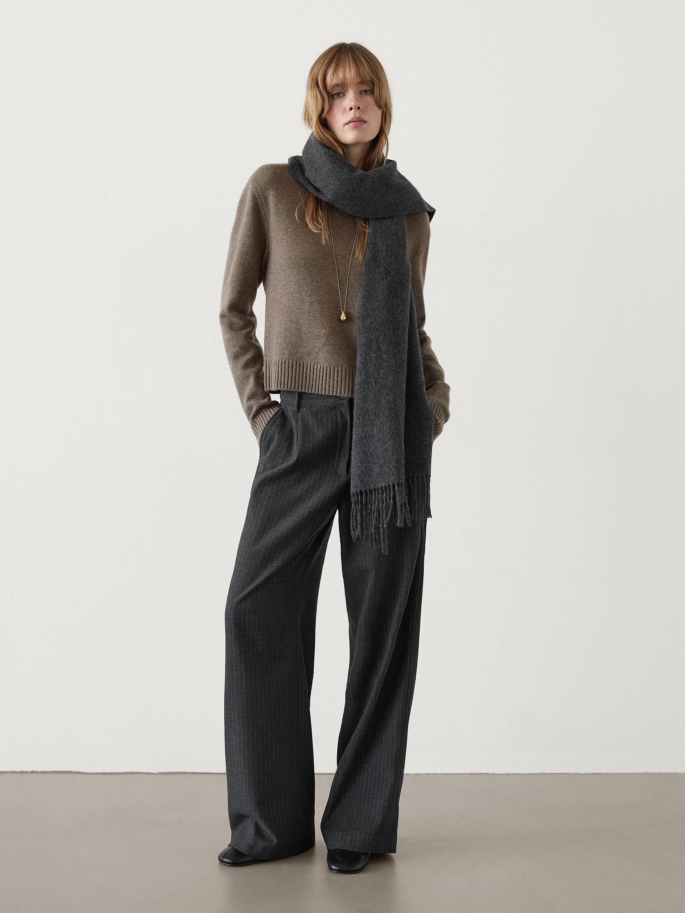 Pullover Schurwolle Rundausschnitt | Massimo Dutti DE