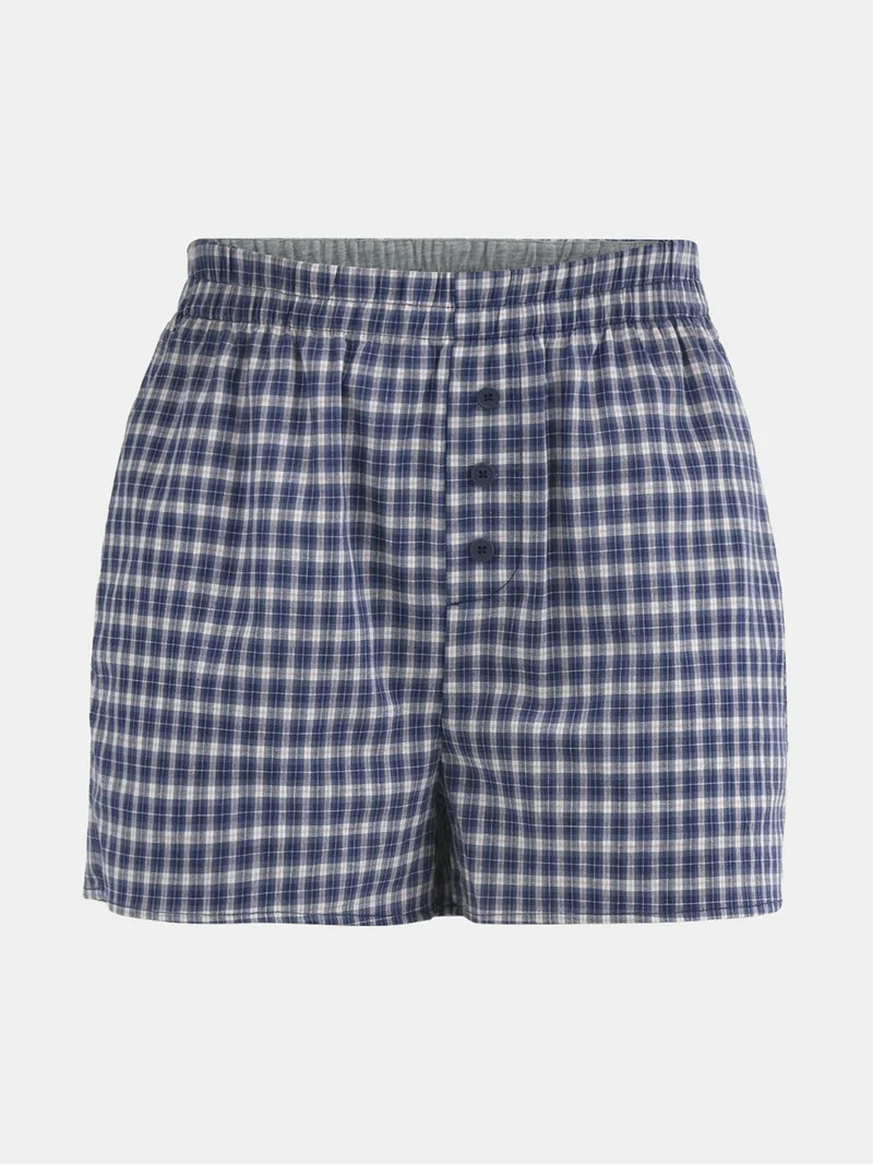 No Boundaries Cotton Boxer Shorts with Rollover Waist, Women's | Walmart (US)