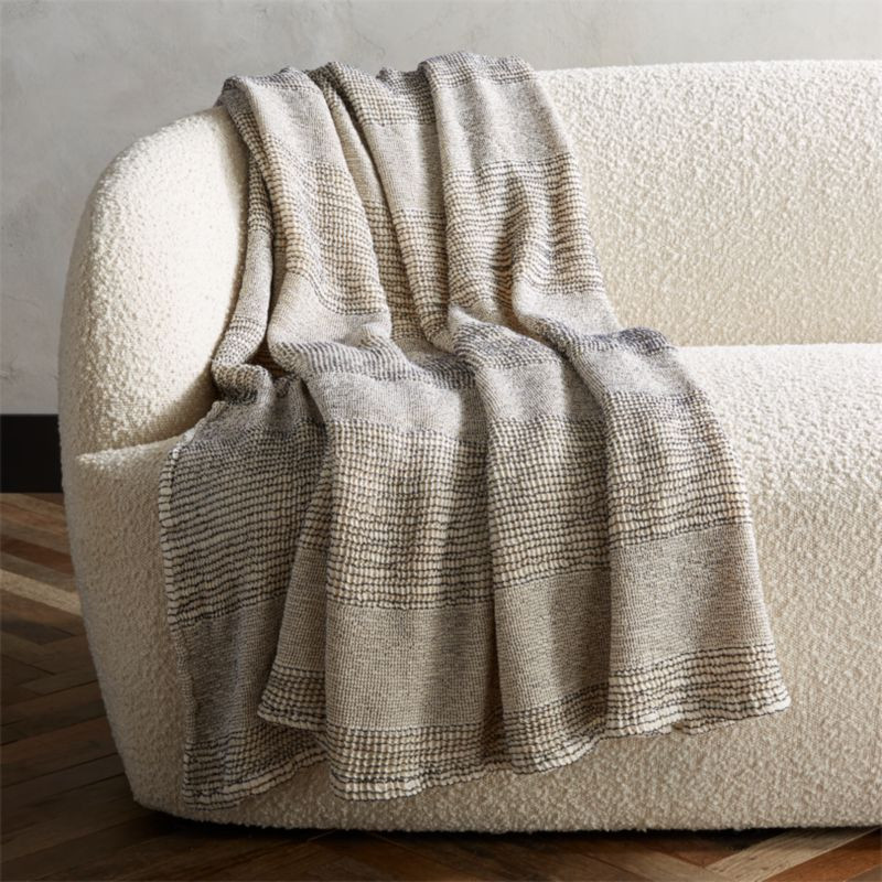 Waffle Black and White Throw + Reviews | CB2 | CB2