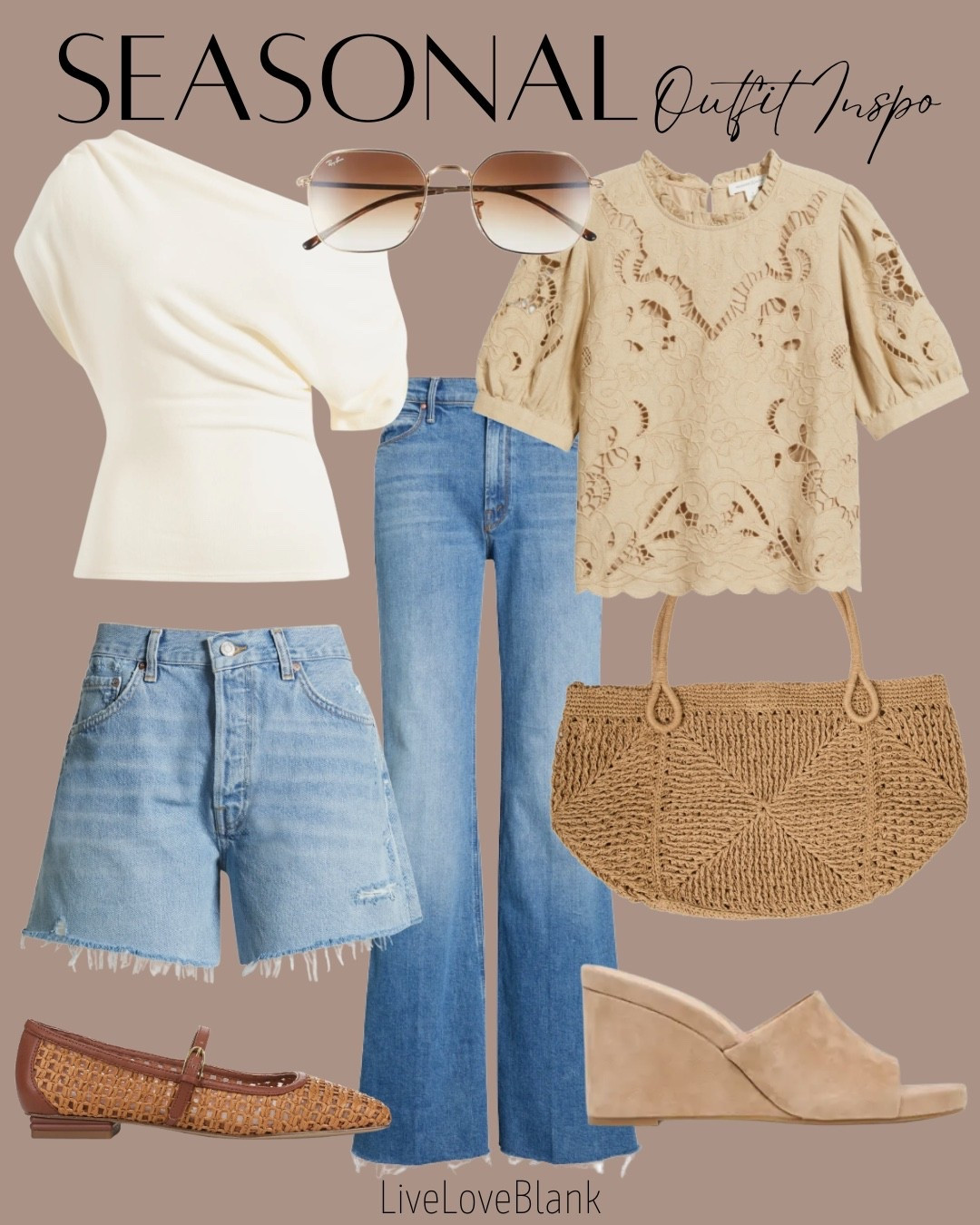 Casual outfits
Seasonal outfits 
Off the shoulder top with Jean shorts or jeans
Raffia tote
Suede mules and ballet flats
@nordstrom @Revolve 


#LTKOver40 #LTKSeasonal #LTKootd
