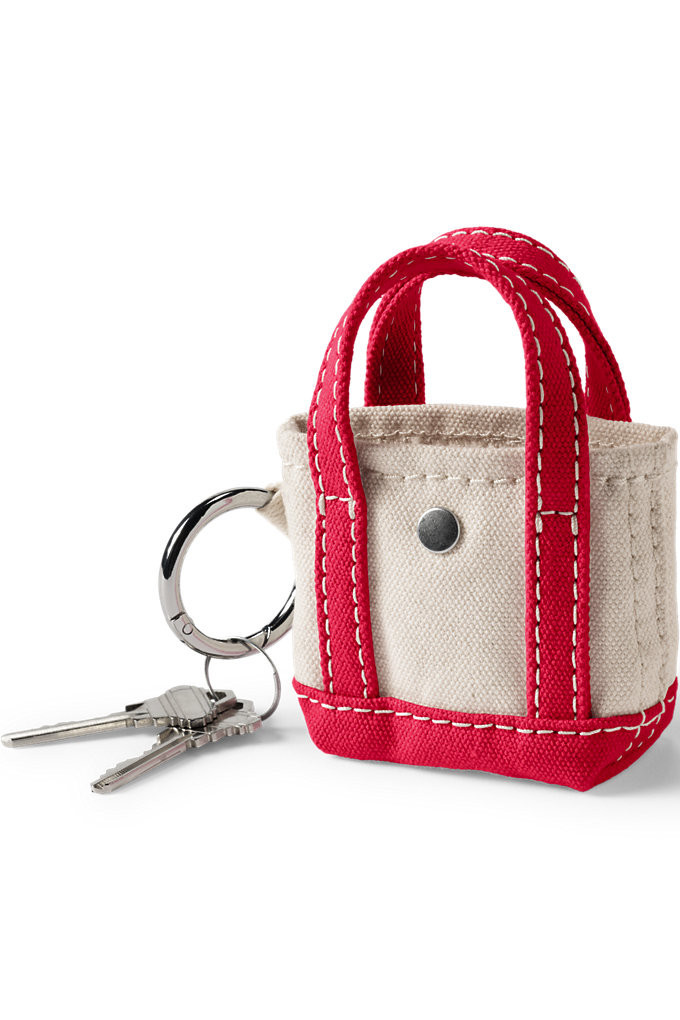 Micro Canvas Tote Charm - Lands' End - Red | Lands' End (US)