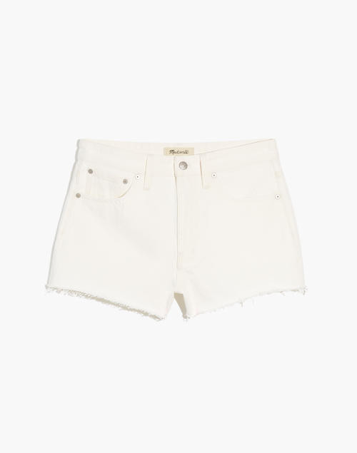 Relaxed Denim Shorts in Tile White | Madewell