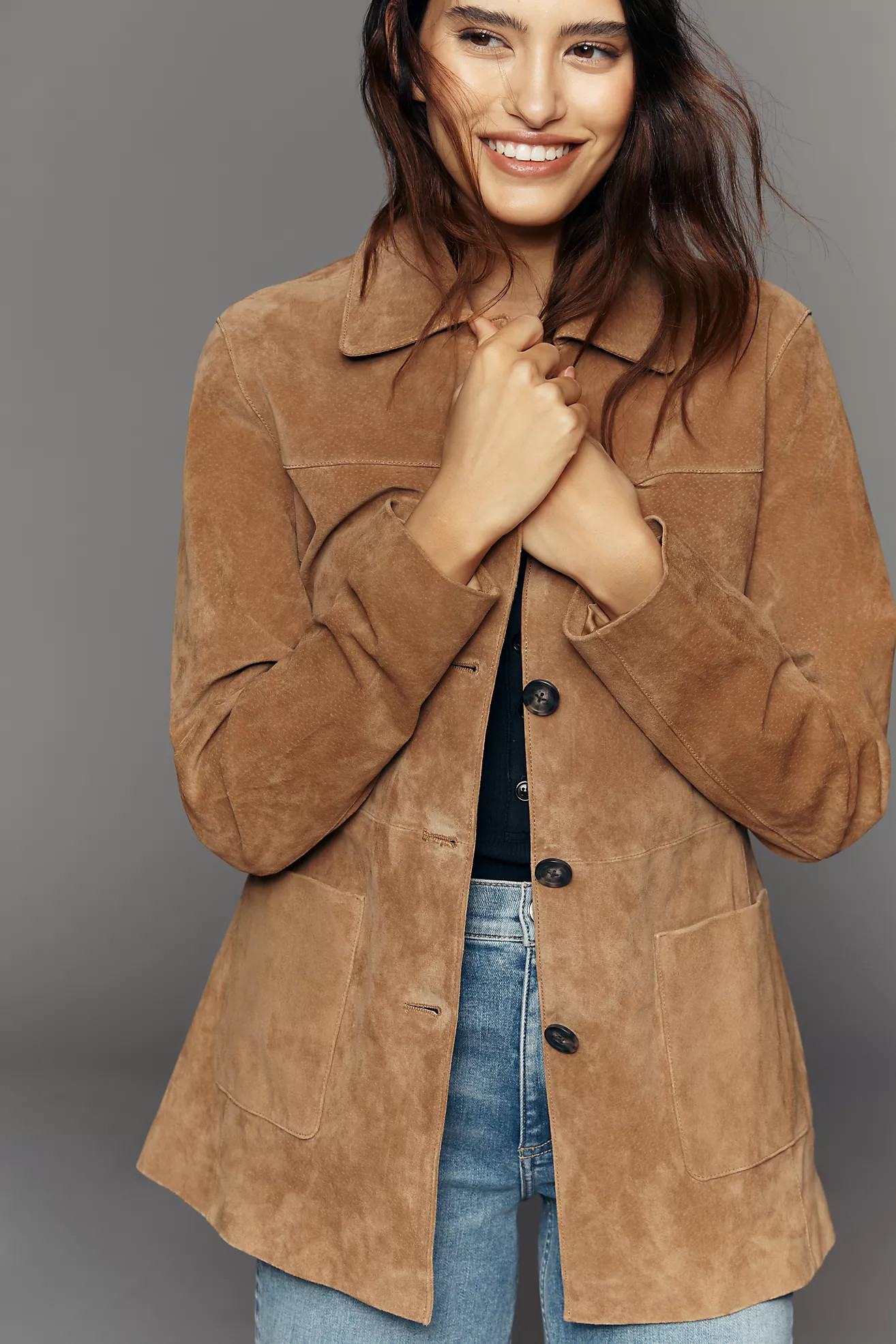 BLANKNYC Real Suede Jacket | Anthropologie (US)