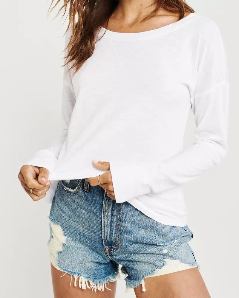 Long-Sleeve Soft A&F Tee | Abercrombie & Fitch US & UK