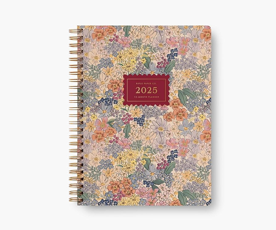 RIFLE PAPER CO. 2025 12-Month Softcover Spiral Planner | Sections for Monthly Views, Contacts, Ce... | Amazon (US)