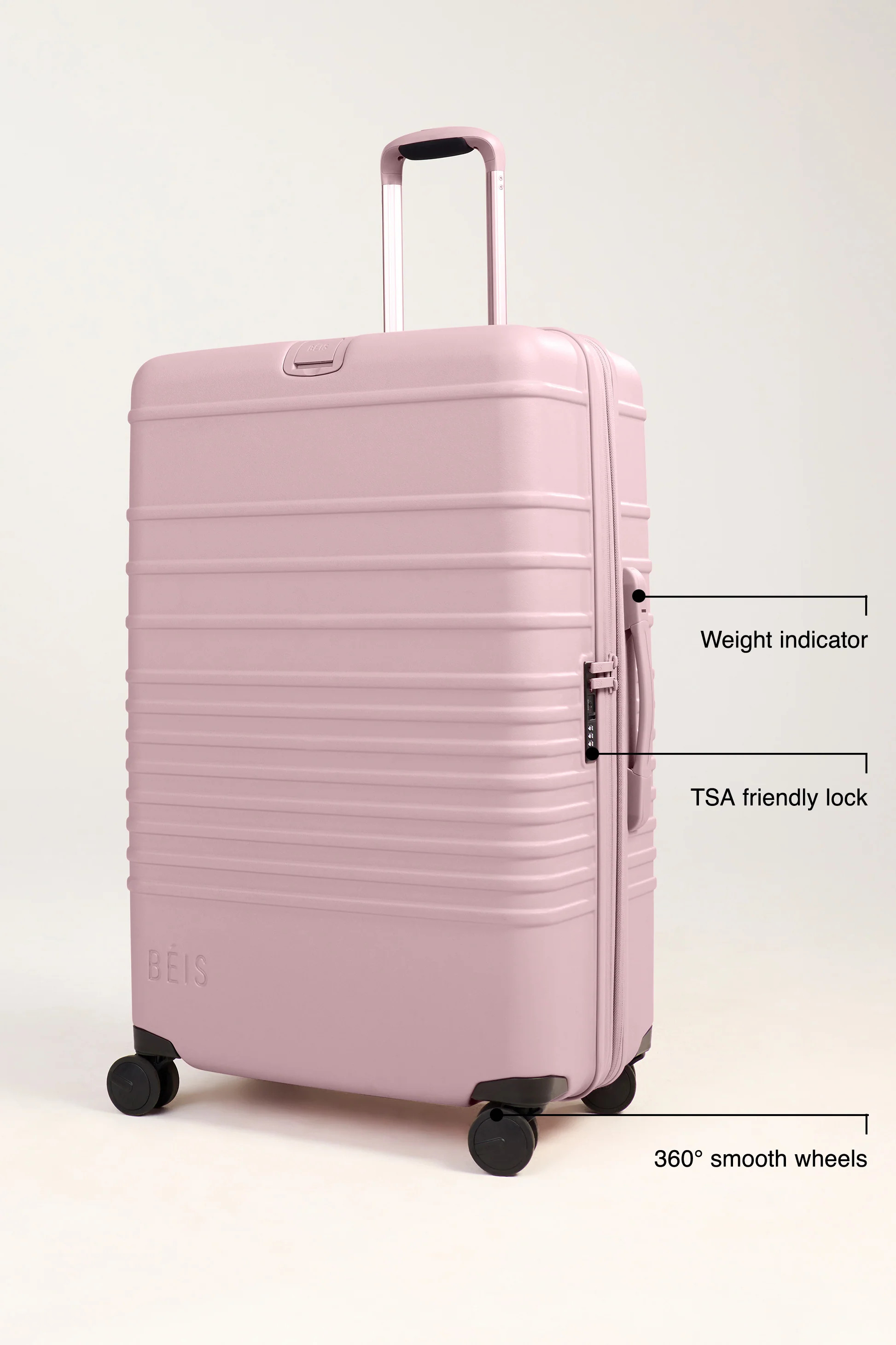 BÉIS 'The Large Check-In Roller' in Atlas Pink - 29 inch Check in Pink Luggage & Checked Suitcas... | BÉIS Travel