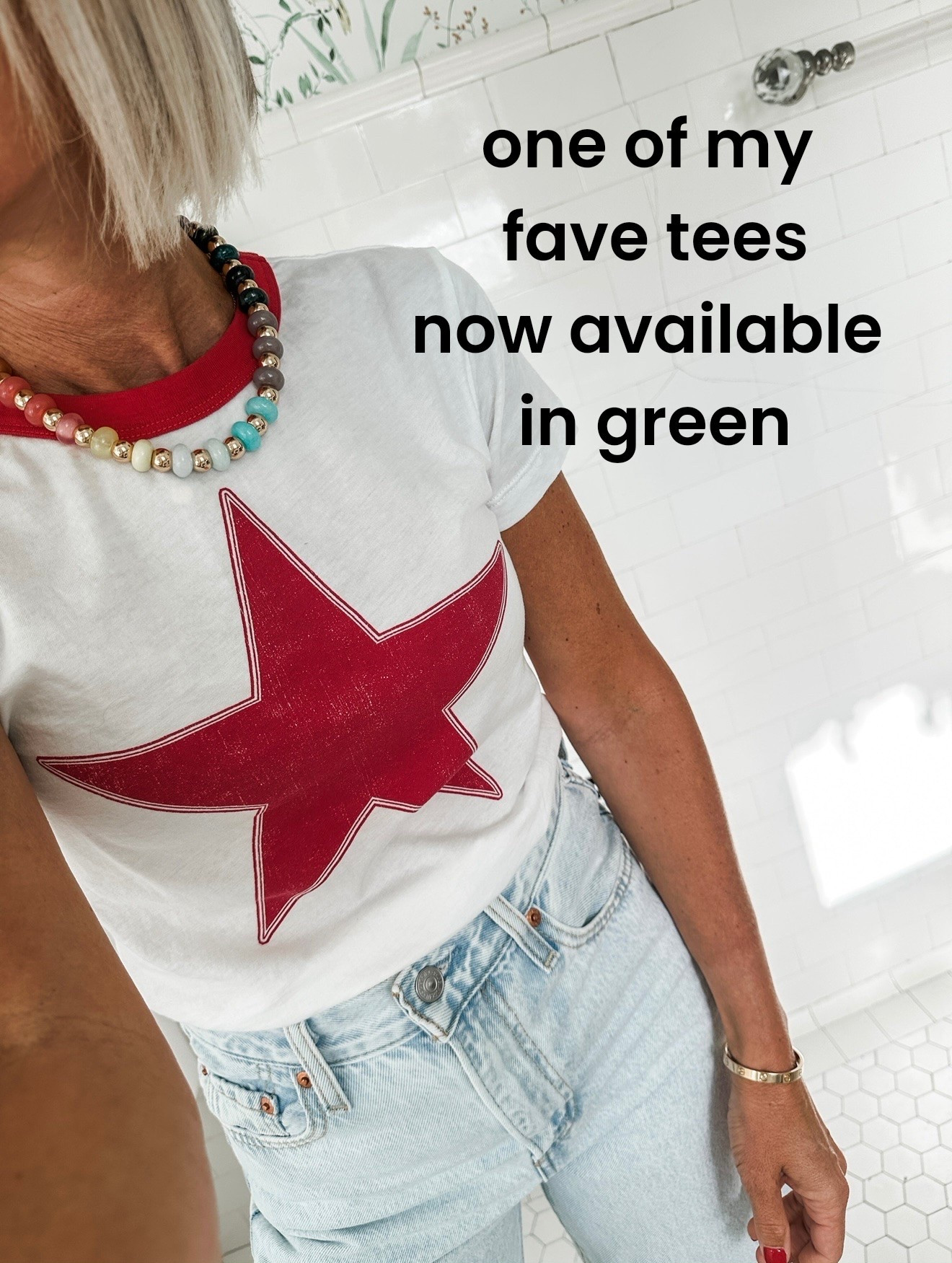 I love this tee- my color is from last years but now it’s available in green and white!
I am in my true size xs

#LTKOver40 #LTKootd