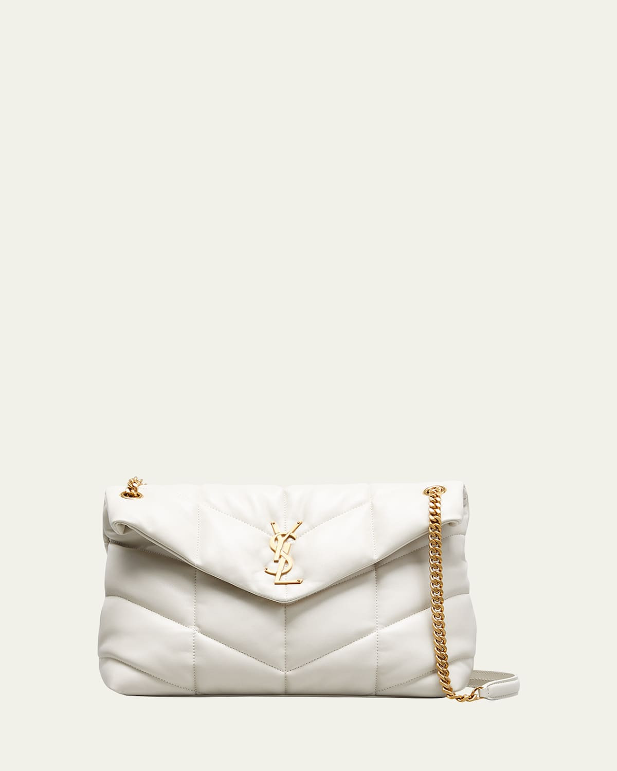 Lou Puffer Medium YSL Shoulder Bag in Quilted Leather | Bergdorf Goodman