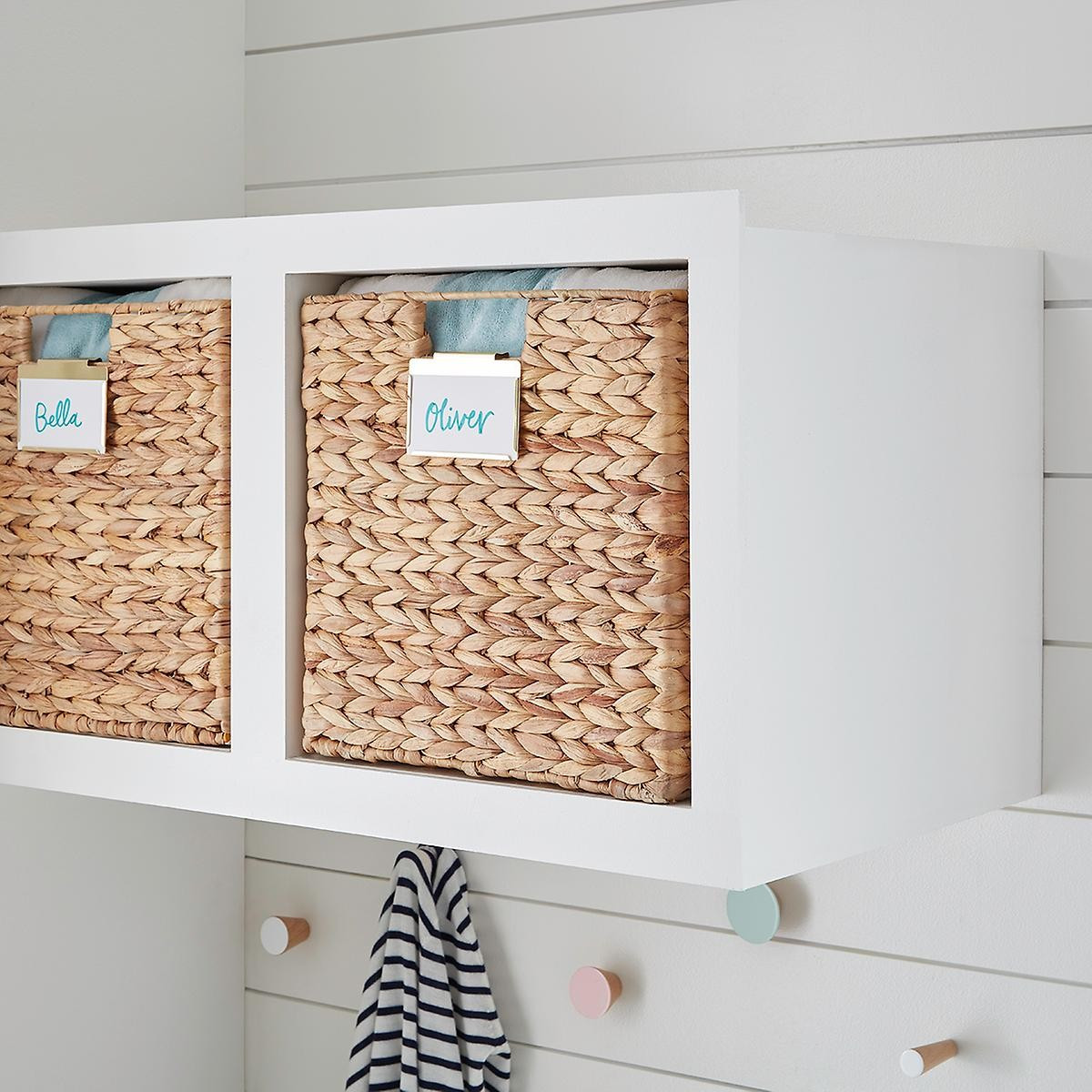 Large Water Hyacinth Cube Natural | The Container Store