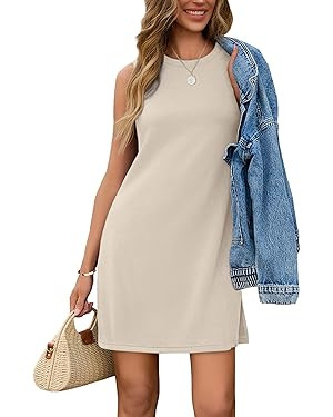 SAMPEEL Dresses for Women 2025 Casual Summer Sundresses Sleeveless Tank Dress Fashion Outfits | Amazon (US)