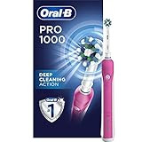 Oral-B Pro 1000 CrossAction Electric Toothbrush, Pink, Powered by Braun | Amazon (US)