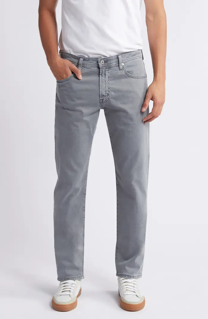 Everett Sueded Stretch Sateen Slim Straight Leg Pants | Nordstrom