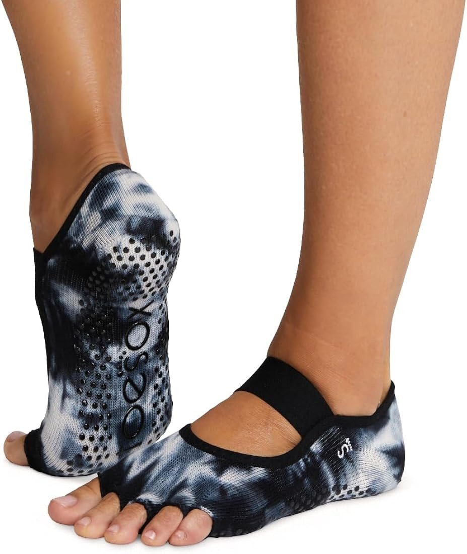 toesox Grip Pilates Barre Socks – Non-Slip Mia Half Toe for Yoga & Ballet | Amazon (US)
