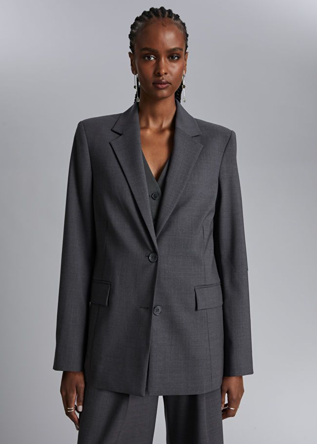 Single-Breasted Blazer - Dusty Grey - & Other Stories GB | & Other Stories (EU + UK)