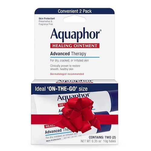 Aquaphor Healing Ointment Advanced Therapy Skin Protectant, Dry Skin Body Moisturizer, Holiday Gifts for Self Care, 0.35 Oz Tube, Pack of 2 | Amazon (US)