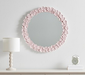 Hydrangea Round Mirror (28") | Pottery Barn Kids