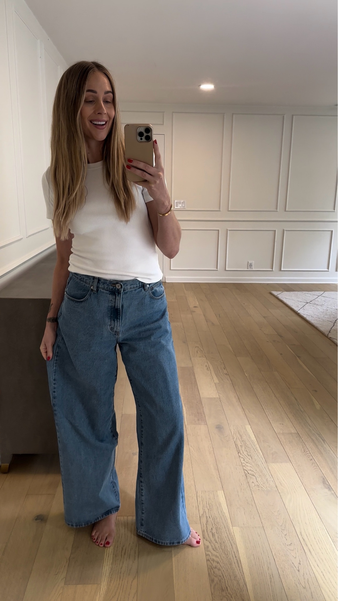 Size down in the jeans they run big. I took my true size for a slouchy fit #shopbop

#LTKStyleTip #LTKOver40 #LTKFindsUnder100