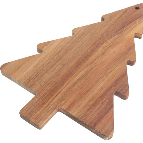 Luxshiny Christmas Tree Charcuterie Board, 15" Wooden Serving Tray for Snacks, Cheese, and Holiday Appetizers - Decorative Christmas Tree Cutting Board for Kitchen Use | Amazon (US)