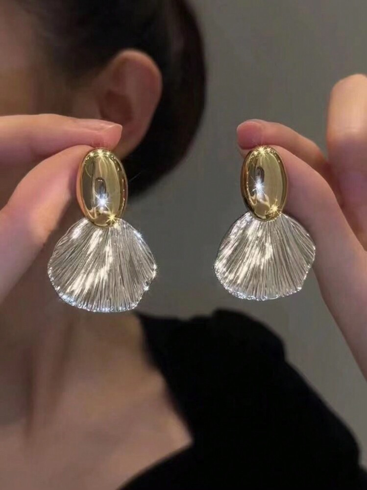 Metallic shell earrings | SHEIN