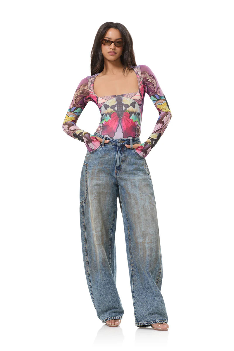 Ines Top - Ornate Butterfly | ShopAFRM