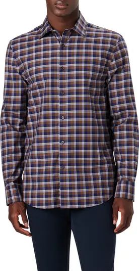 Julian Shaped Fit Check Stretch Button-Up Shirt | Nordstrom