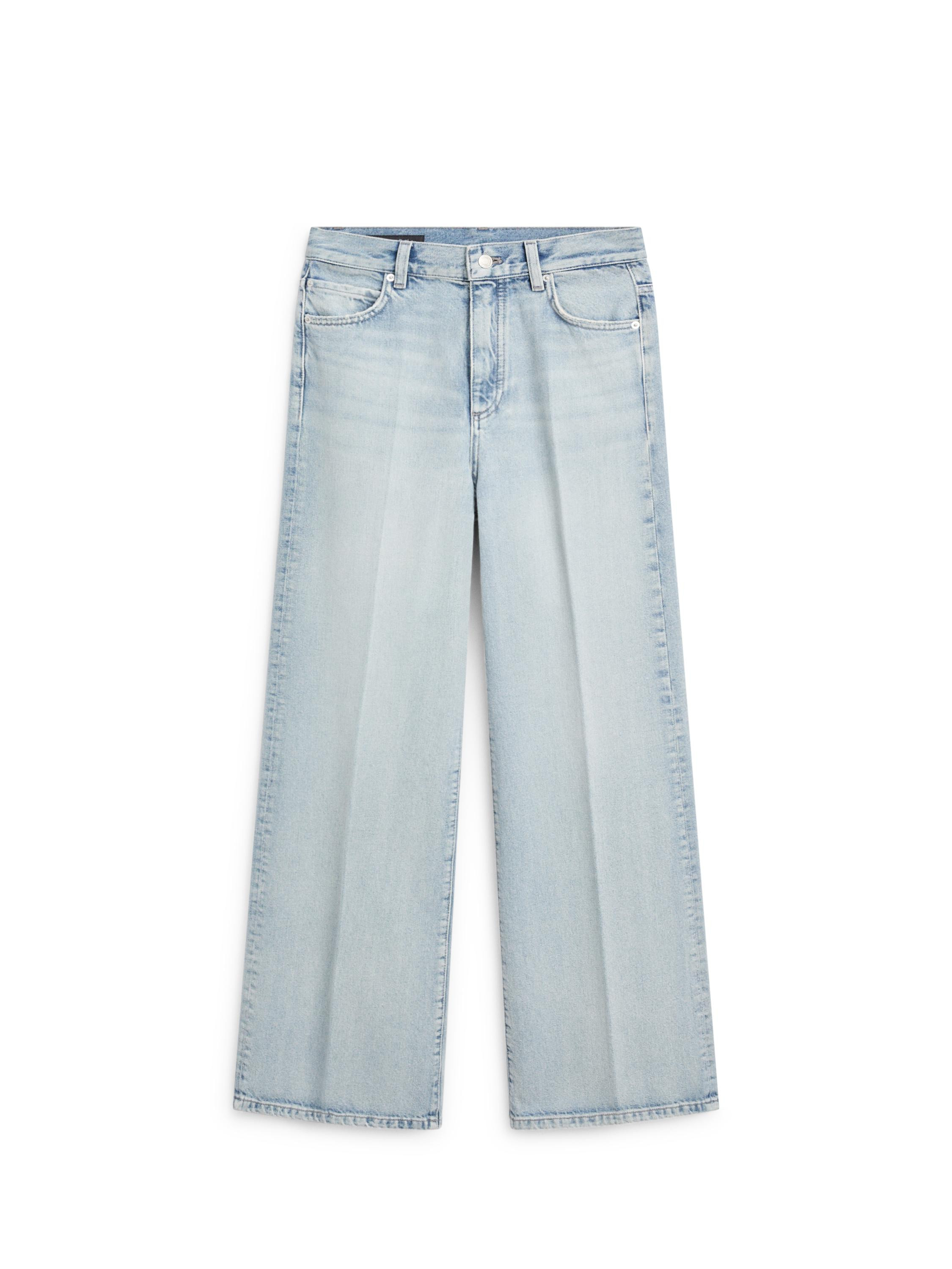 Jeans Palazzohose mit hohem Bund | Massimo Dutti DE