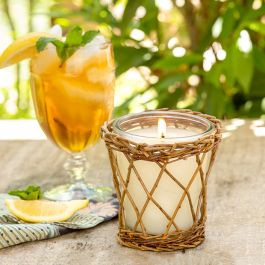 Sweet Tea Scented Wicker Wrapped Candle | Antique Farm House