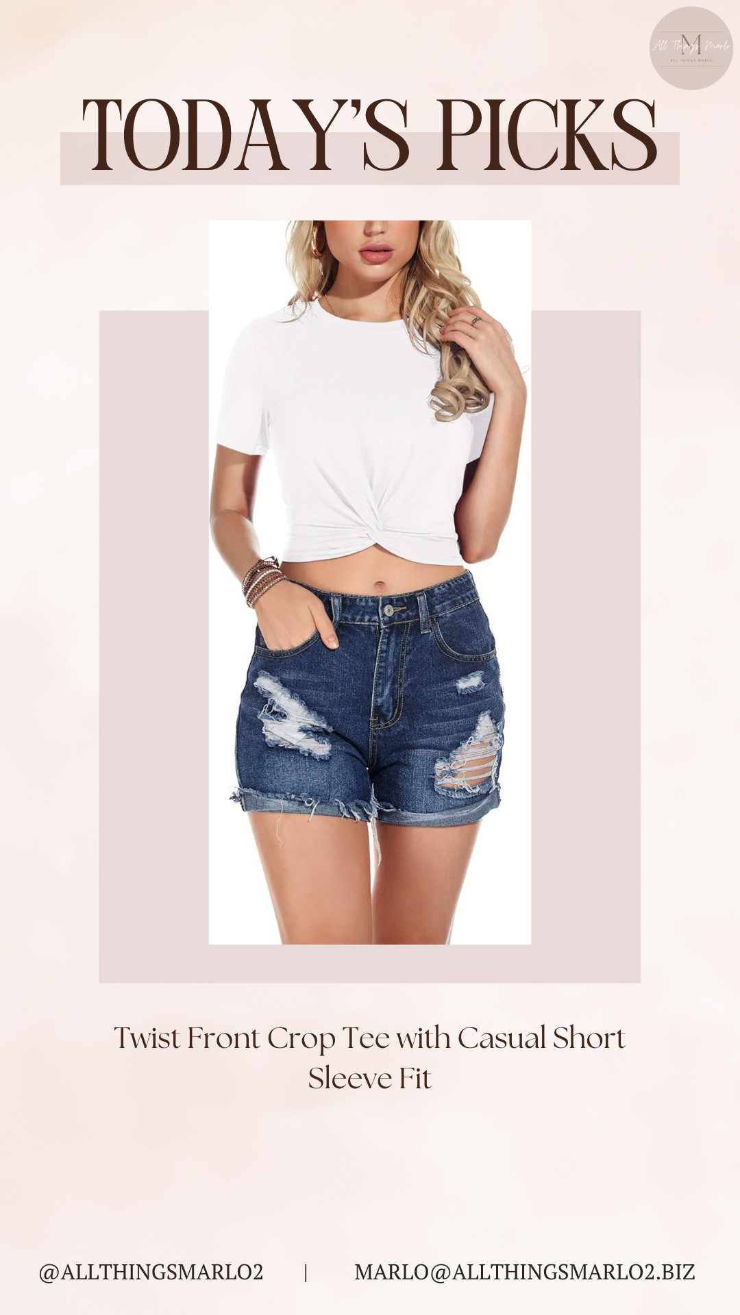 Twist Front Crop Tee with Casual Short Sleeve Fit 

 #LTKootd #LTKWorkwear #LTKTravel