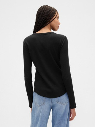 Waffle-Knit Crewneck T-Shirt | Gap Factory