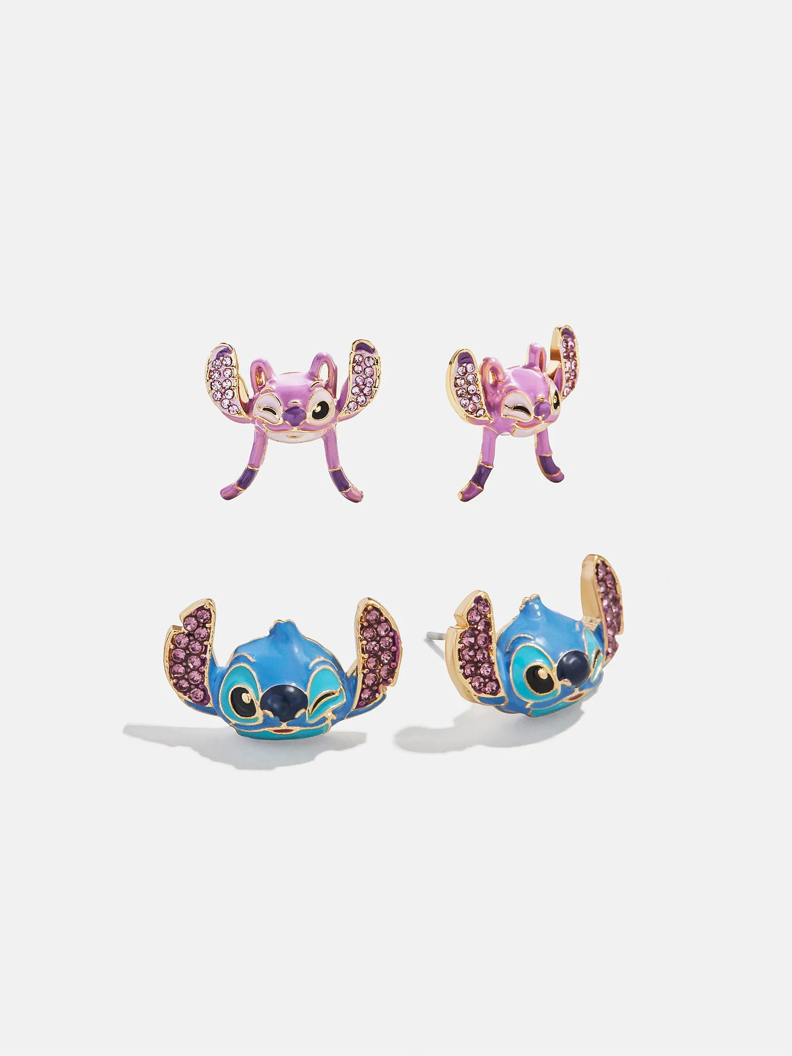 Disney Stitch and Angel Earring Set - Blue/Pink | BaubleBar