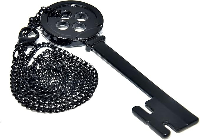 C-ZOFEK Coraline Necklace Button Key Dragonfly Hair Clip for Other Mother Halloween Cosplay Prop | Amazon (US)