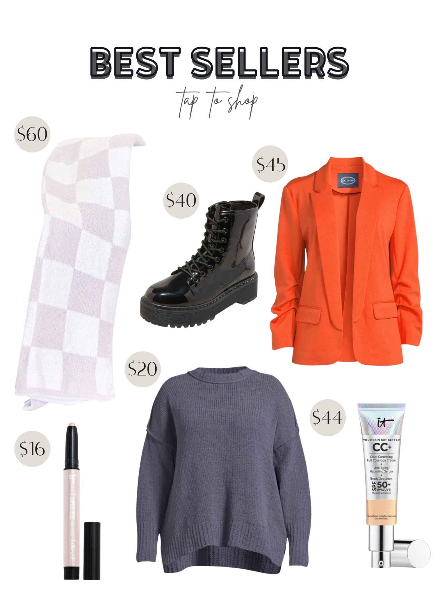 Best sellers, weekly favorites, the best blanket, the best blazer, cozy sweaters, grey knit sweater, black boots, black combat boots, combat boots, the best foundation, the best skin tint, the best bb cream, 

#LTKunder50 #LTKshoecrush #LTKbeauty