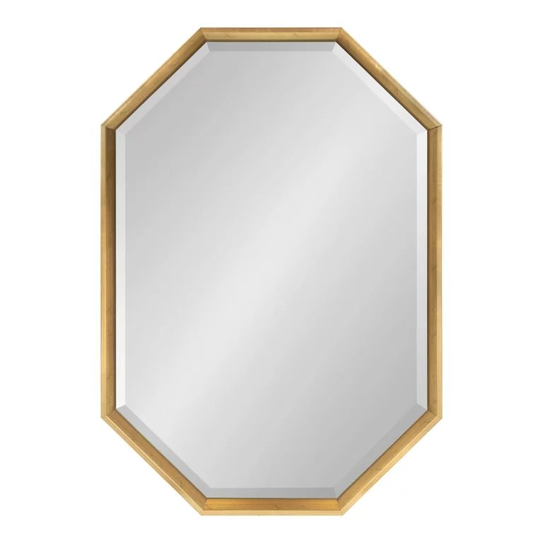 Kate and Laurel Calter Large Elongated Octagon Frame Wall Mirror, 25.5 x 37.5, Gold | Walmart (US)
