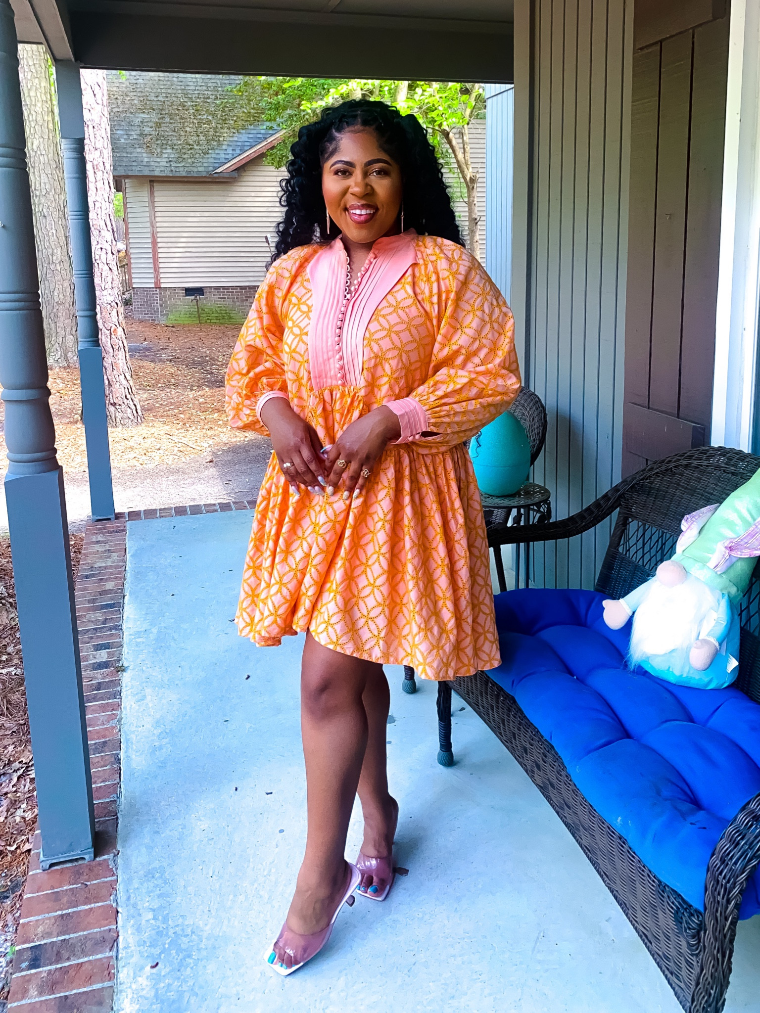 How gorgeous is this eyelet dress!! It has functional button and is fully lined! Perfect for Sunday church or brunch, baby shower, summer get together, etc. wearing size Medium. Runs very oversized. 

Amazon find, Amazon dress, affordable outfit

#LTKunder50 #LTKstyletip