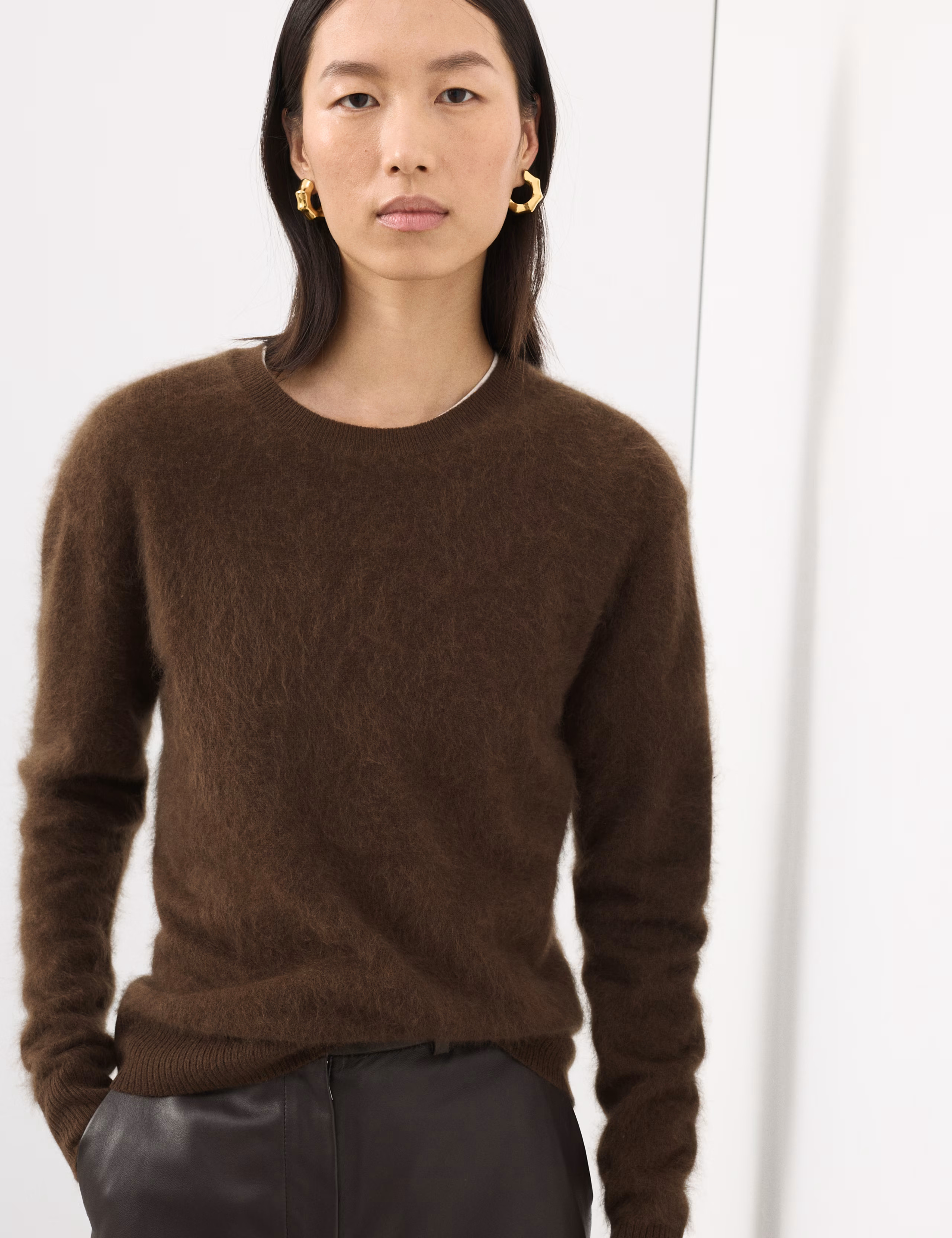 Brushed Wool with Cashmere Crew Neck Jumper | Autograph at M&S | Marks & Spencer (UK)