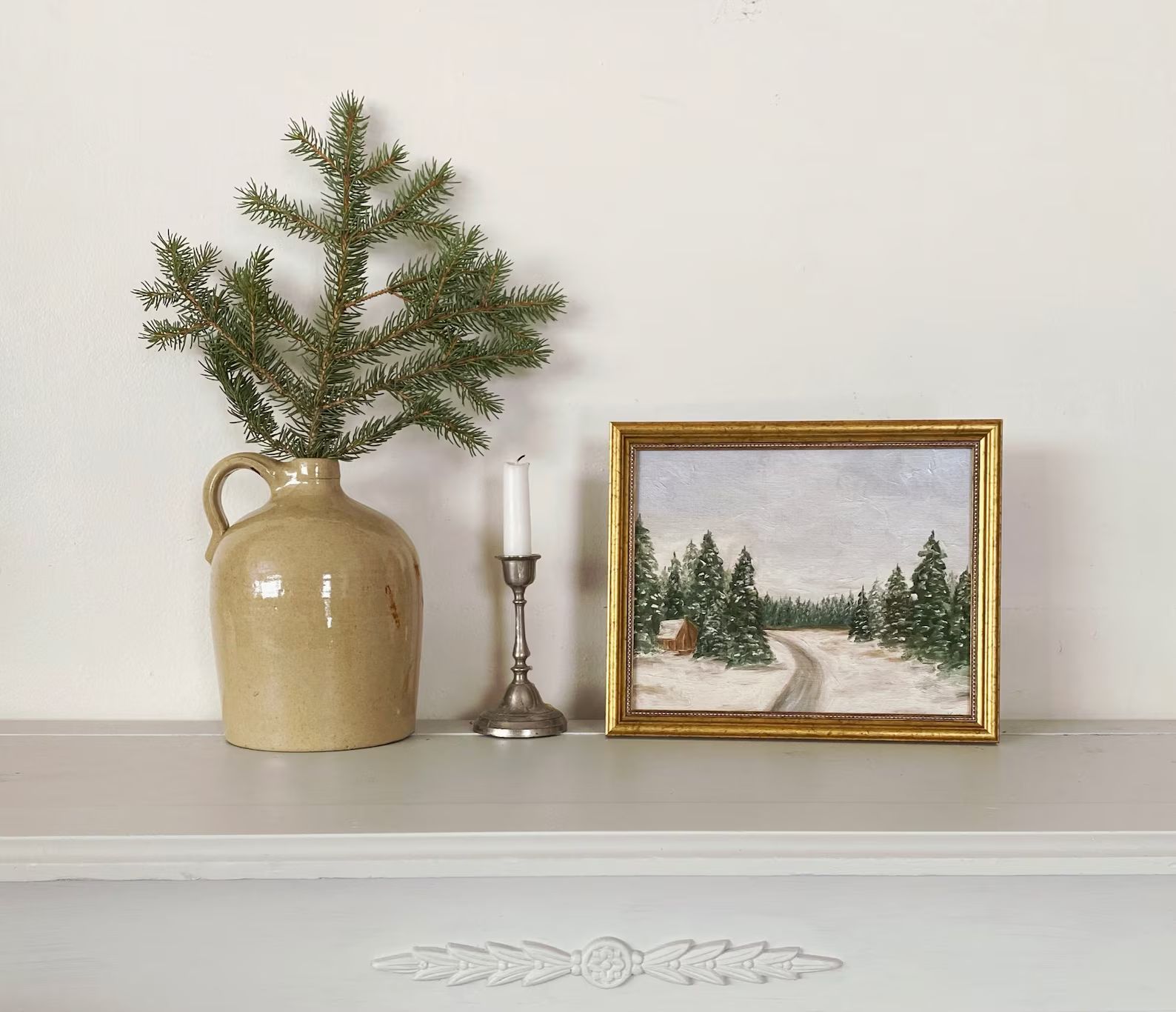 WINTER ESCAPE Art Print - Unframed Oil Painting Print  - Winter Landscape Giclee Print - Snowy La... | Etsy (US)