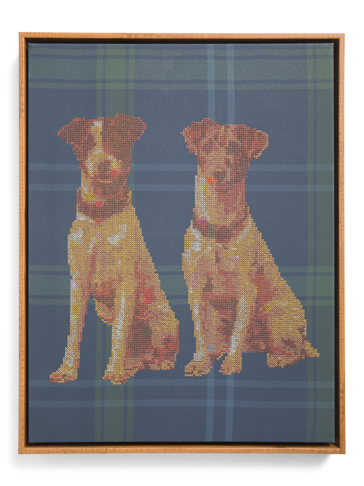 14x18 Cross Stitched Dogs Wall Art | Home | Marshalls | Marshalls