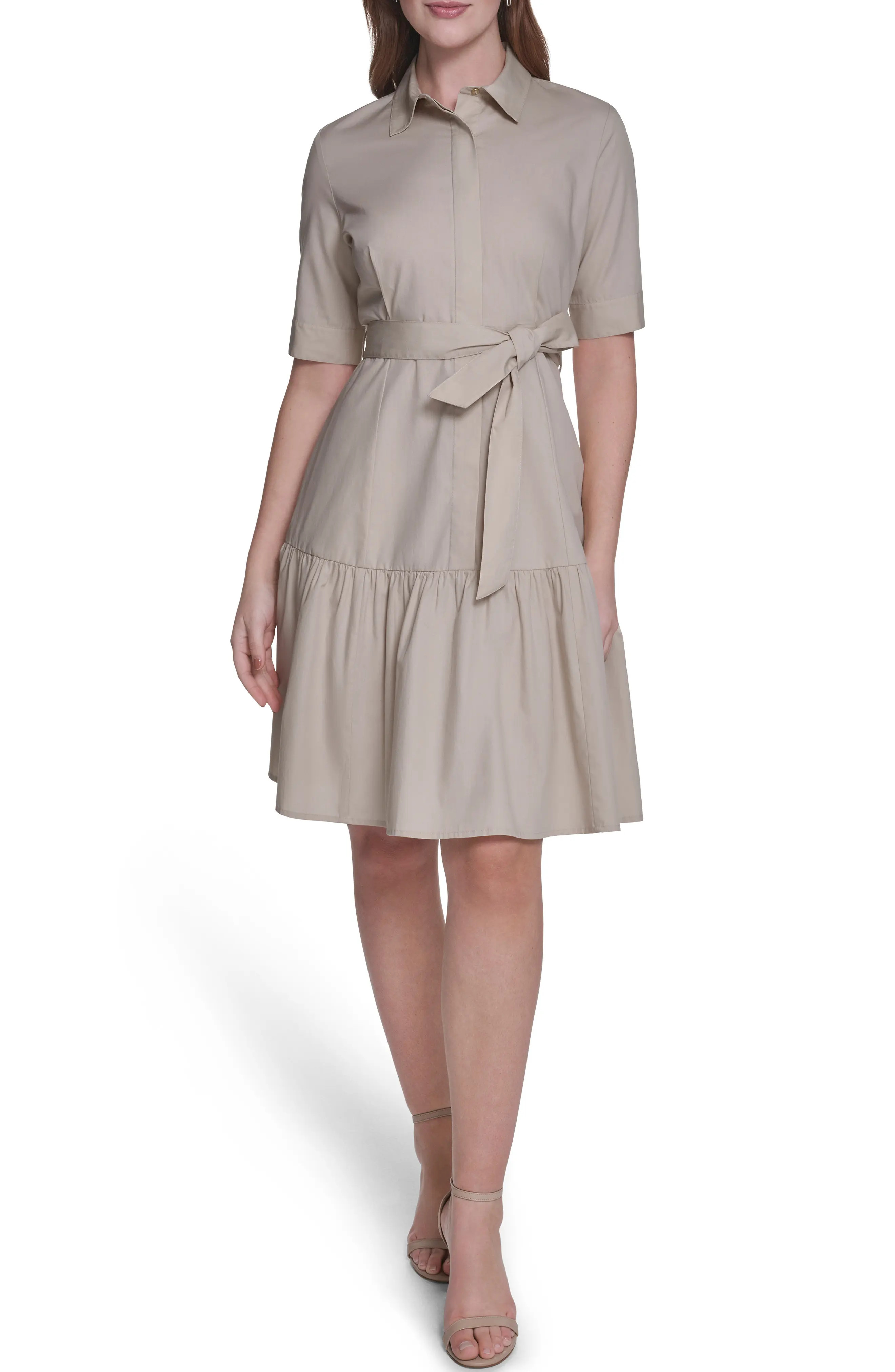 Short Sleeve Cotton Shirtdress (Women) | Nordstromrack | Nordstrom Rack