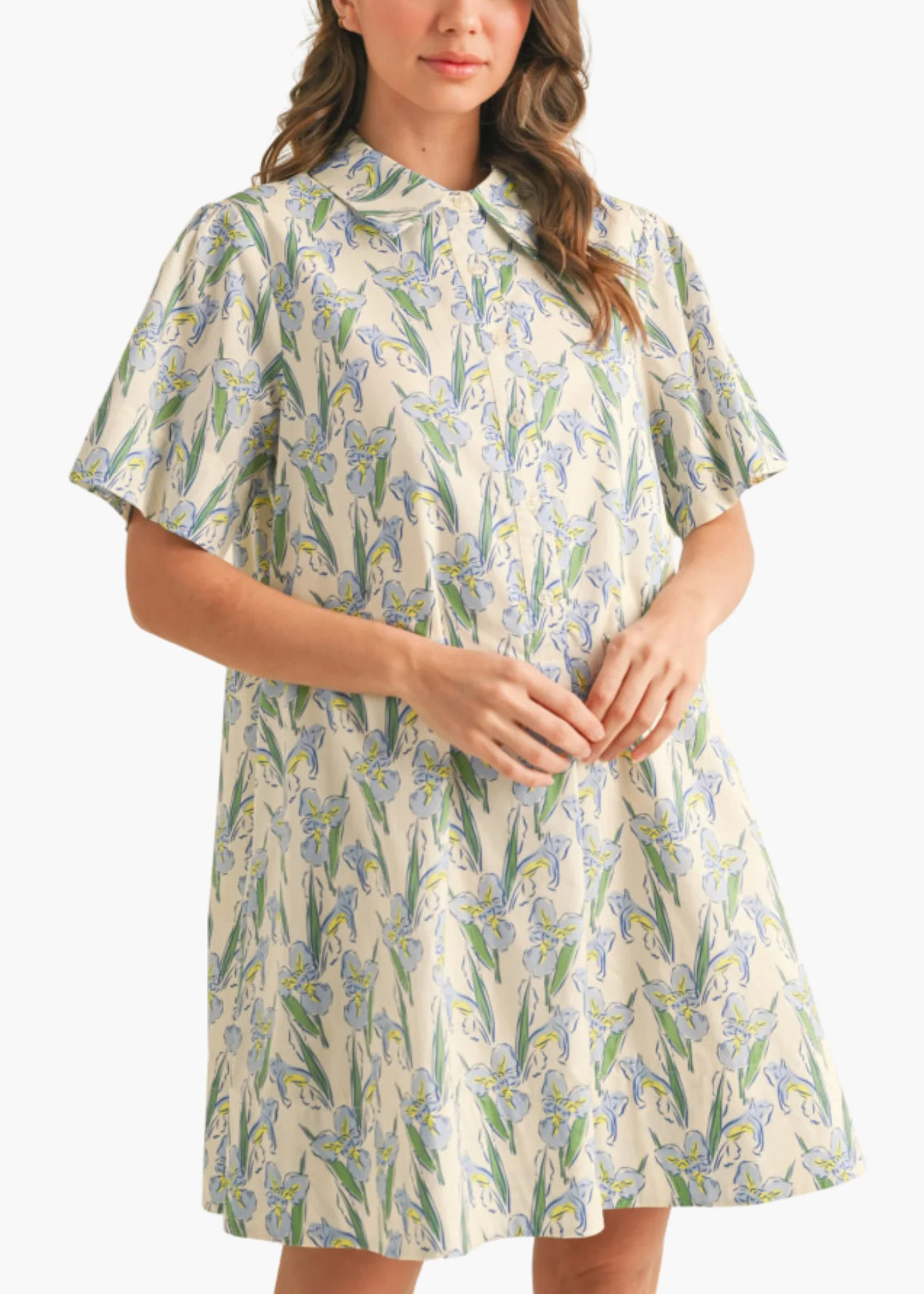 Kinsey Mini Dress in Blue Floral | Poppy and Pink
