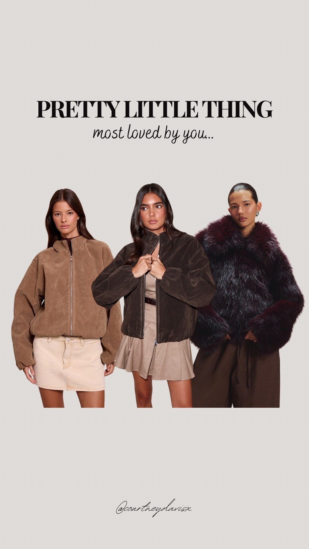 PLT best sellers - all currently in their Black Friday sale too! 

Coat, suede jacket, bomber jacket, fur coat, brown coat, brown jacket, burgundy coat, PLT, pretty little thing

#LTKwinter #LTKCyberWeek #LTKuk