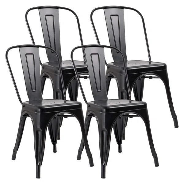 Lilian Slat Back Stacking Side Chair (Set of 4) | Wayfair North America
